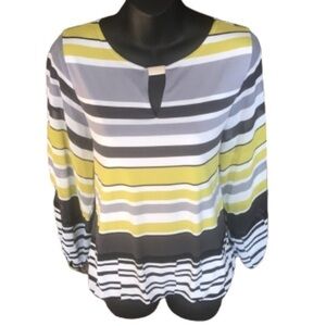 Alfani striped blouse EUC size M